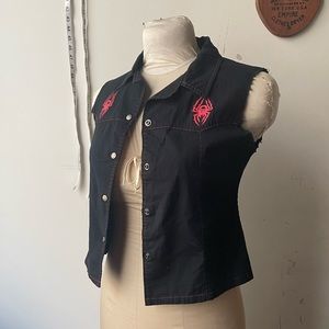 Serious goth 2000s button up shirt